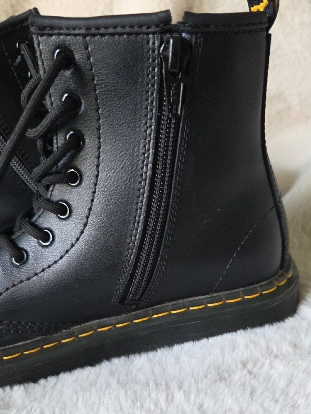Doc Martens. Dr. Martens Black Zavala Boots- Girls Size 3 🖤💛